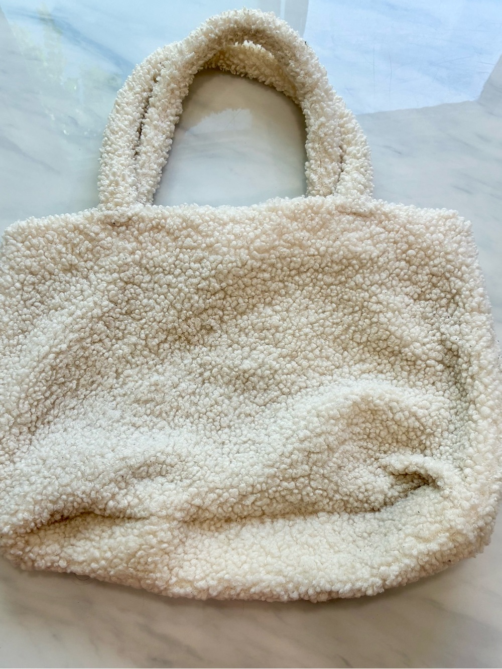 H&M Cream Sherpa Tote Bag